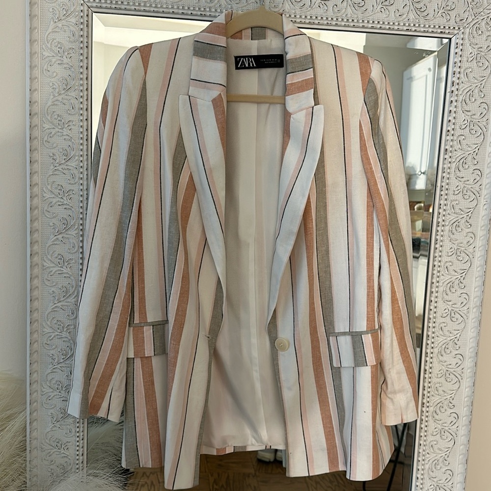 Zara striped blazer
